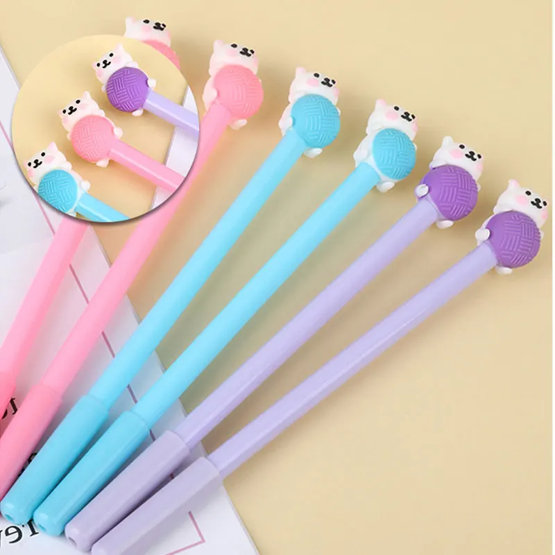 

72Pcs Cat Gel Pen Cartoon Kawaii Stationery Office School Supplies Sweet Pretty Lovely Cartoon Cat Pens