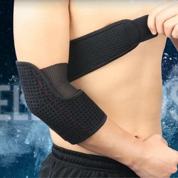 1PCS Sports Safety Compression Arm Sleeve Elastic Elbow Brace Bandage Adjustable Tennis Absorb Sweat Support Guard Sleeve Pads