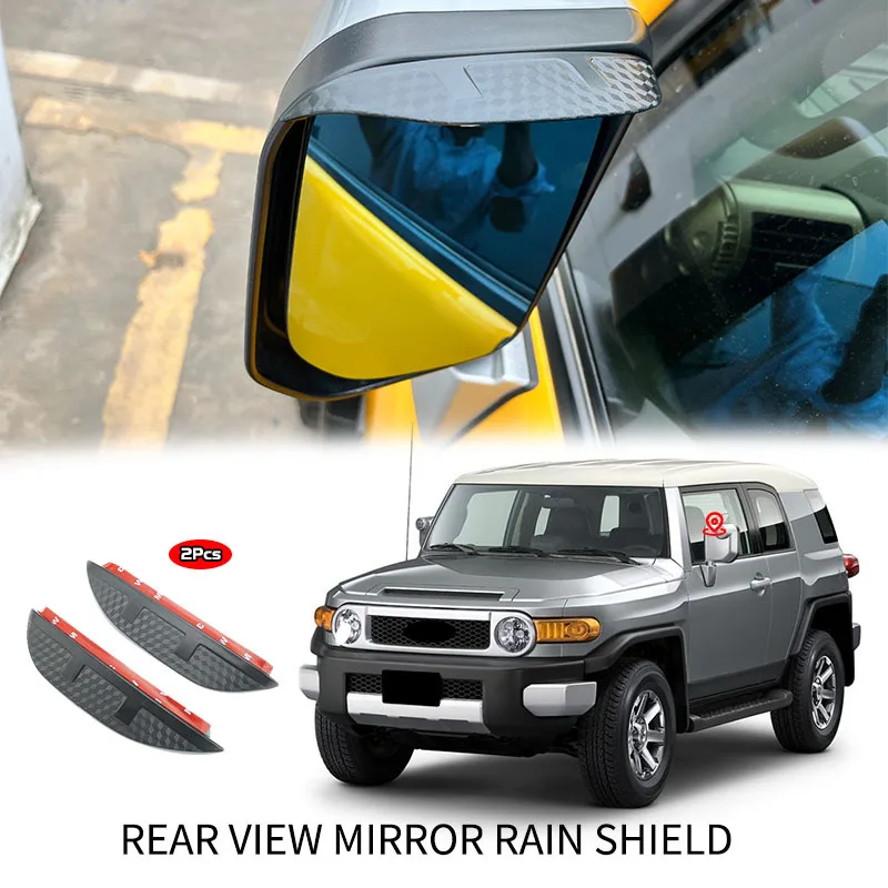Для Toyota FJ Cruiser XJ10 2007-2014, негибкая акриловая Автомобильная накладка на зеркало заднего вида с защитой от дождя