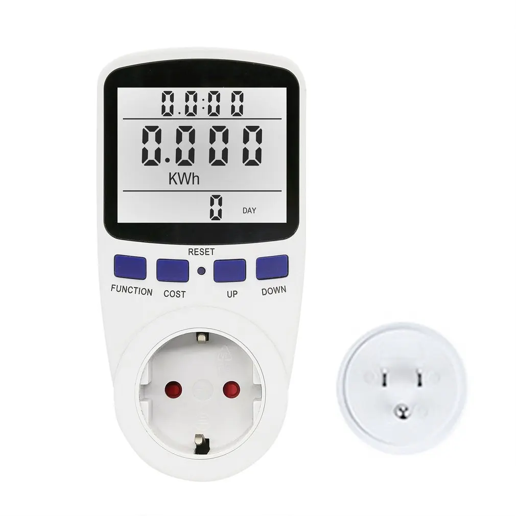 

US Standard Metering Socket Small Screen Power LCD Display Monitor Household Electric Energy Sockets Meter