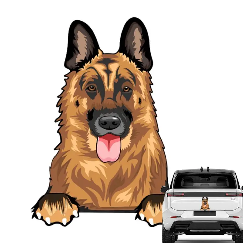 

Dog Car Stickers Car Window Decal Adorable Water Resistant Novelty Stickers For Cars Window Snowboard Phone Motorcycle