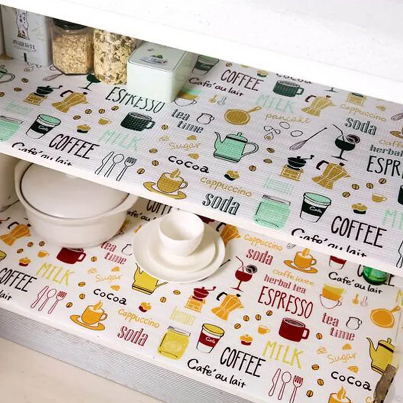 1 Roll Kitchen Table Mat Drawers Cabinet Shelf drawer liner Flamingo Cupboard Placemat Waterproof Oil proof Shoes Cabinet Mat