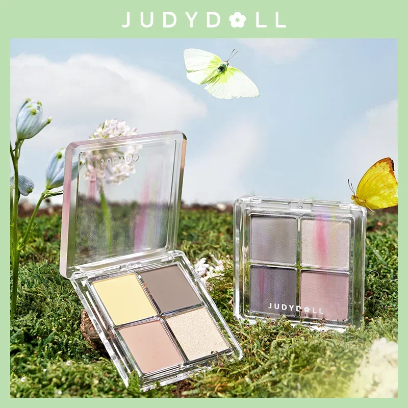 

JudydoLL Cloud Soft Flowers Four Color Eyeshadow Palette Matte Shimmer Natural Novice Easy To Color Eyeshadow Palette Cosmetics