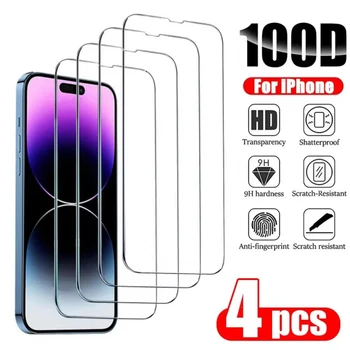 1-4 Pezzi Vetro Protettivo per iPhone 17 16 Pro 18 15 14 13 12 11 XR X XS Max, Protezione Schermo per iPhone 7 8 Plus 12 13 Mini