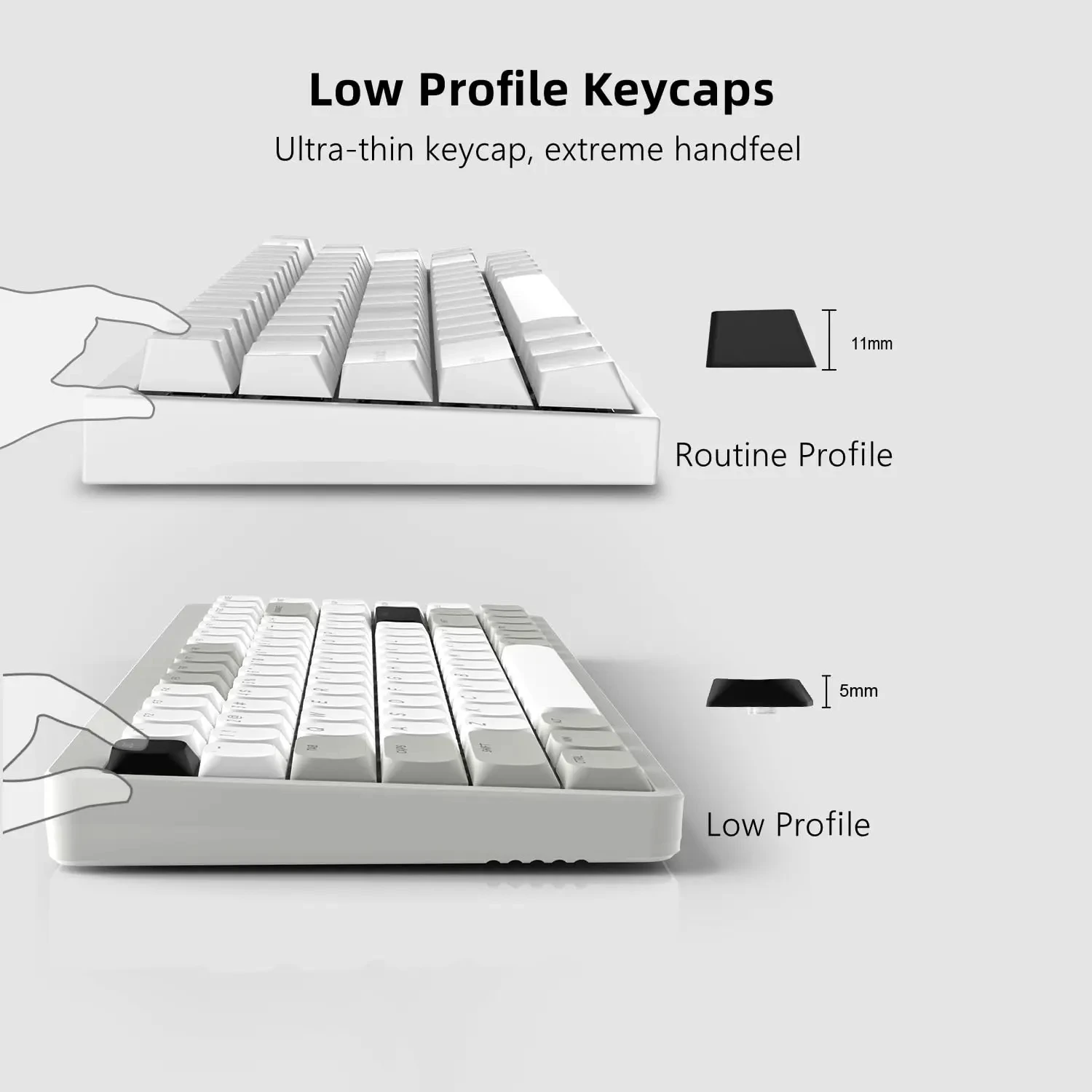 Low Profile Pbt Keycaps Retroiluminado Brilhar Através de Rgb 61 84 104 Cereja Gateron mx Gamer Teclado Mecânico 60 143 Chaves - Imagem 5