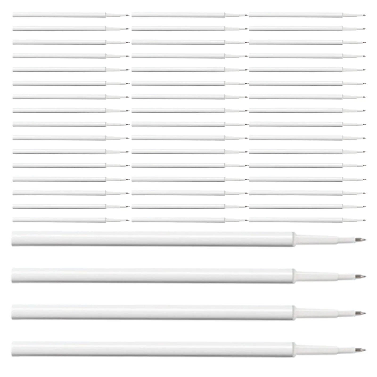 120Pcs 블랙 펜 리필 젤 잉크 0.5mm 파인 포인트 리필 가능 볼펜 교체용 사무실 학교 필기용 젤 잉크 펜 리필