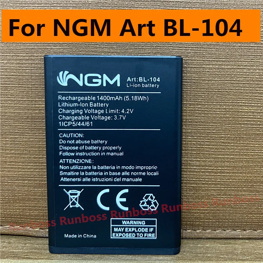 

Новый 1400mAh 3,7 V BL-104 Сменный аккумулятор для NGM Art BL-104 сотовых телефонов