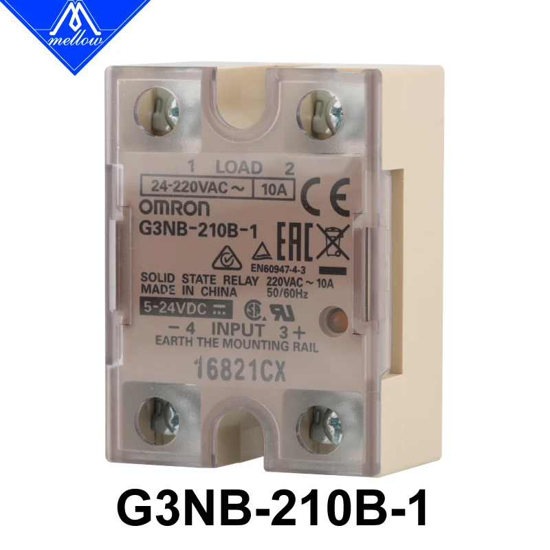 

Mellow Genuine G3NB-210B-1 DC5 24V Solid State Relay (SSR) For Voron 2.4 Trident VzBot 3D Printer