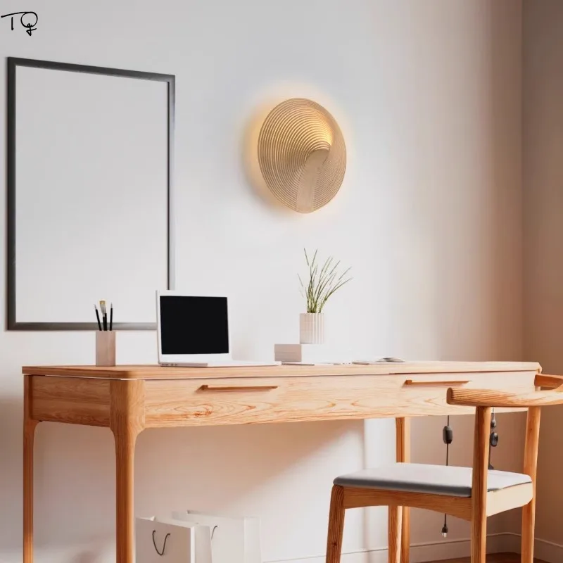 Wabi-Sabi Solid Wood LED Wall Lamp 4