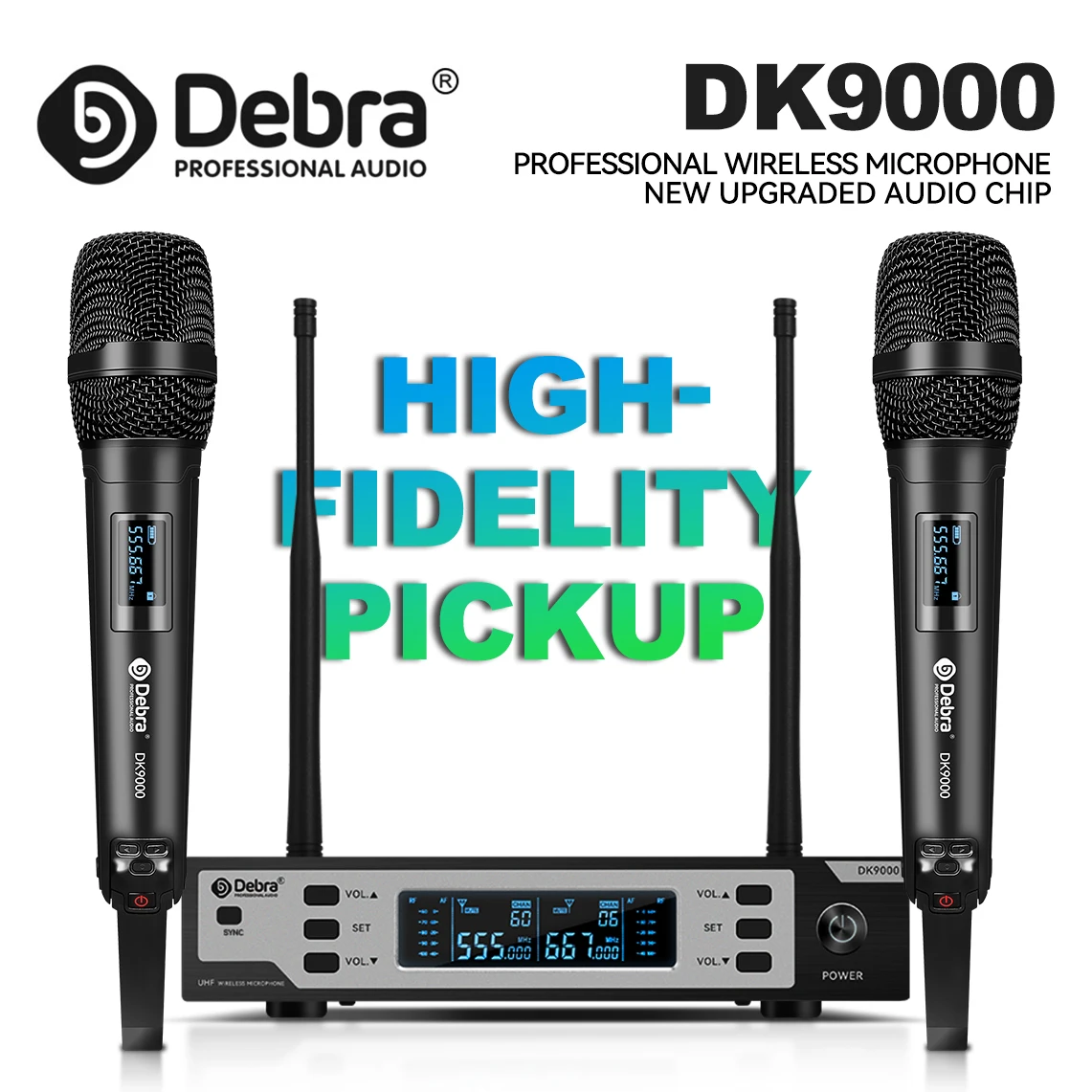 데브라 DK9000 UHF 무선 마이크 시스템 다채널 자동 주파수 마이크 회의실 바 KTV용