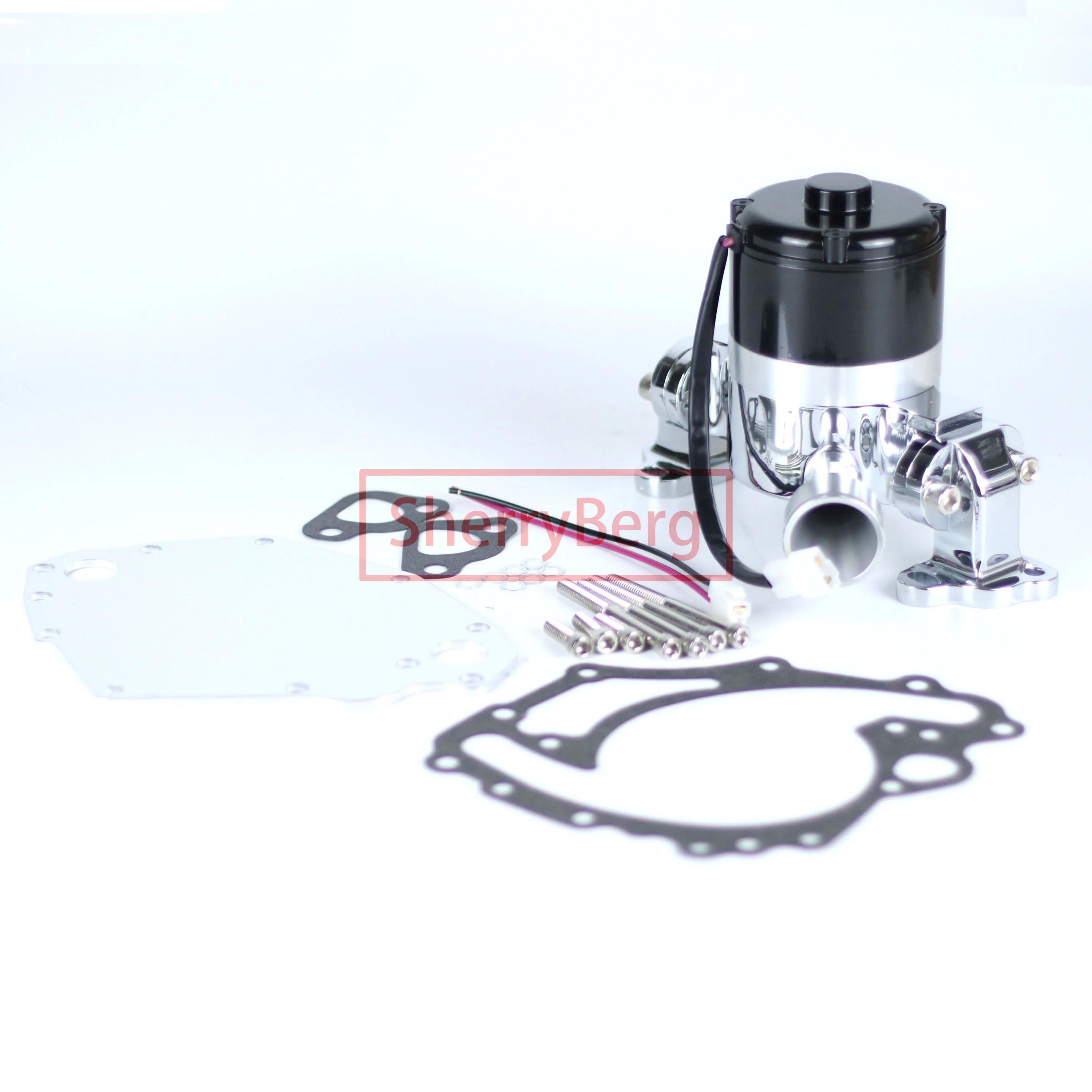 

SherryBerg New Racing Engines Electrical Electric Water Pump For Ford 351C SBF Aluminum Chrome with Plate Top Quality