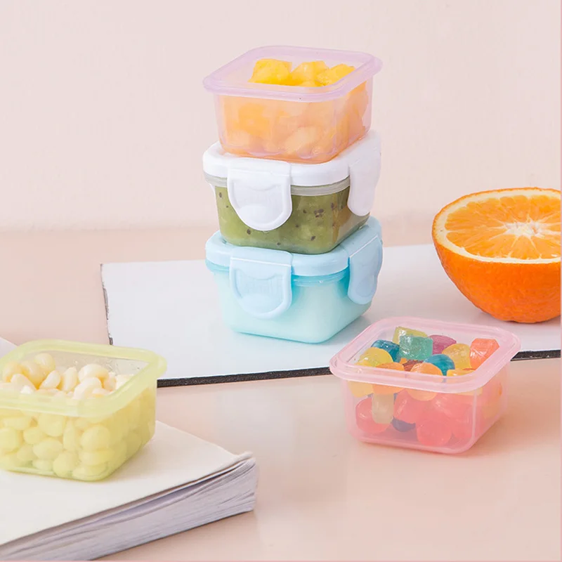 Mini Fresh-Keeping Box Food Grade Thickened Sealed Baby Food Box Children's Household Storage Jam Packing