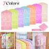 1PC 16 Grid Wall-mounted Clothes Organizer Fabric Closet Bag Storage Rack Mesh Pocket Clear Hanging Over The Wardrobe 1