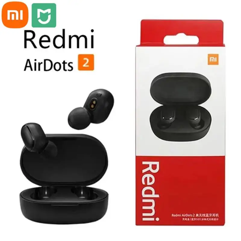Новая беспроводная Bluetooth-гарнитура Mijia Xiaomi Redmi Airdots 2 с микрофоном, наушники-вкладыши Airdots 2, Bluetooth-наушники, беспроводные наушники