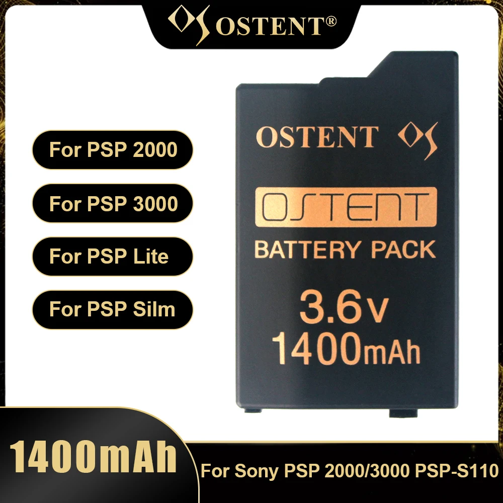 Batteria FLSTOR 3600 MAh Agli Ioni Di Litio Per Sony PSP 1000: Ricambio Ad Alta Capacità, 3.6V, Con Chip Di Sicurezza - Non Per PSP 2000/3000