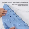 Wall Mounted Back Scrubber Mat with Suction Cups Body Scrubber Soft Exfoliate Back Scrubber Massage Pad Bath Brush Foot Scrubber 4