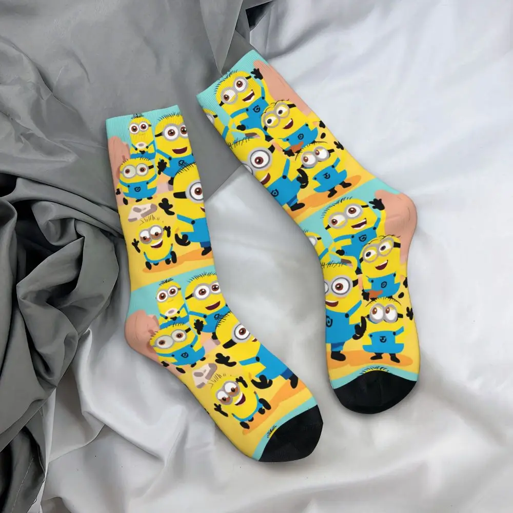 Custom Cool Print M- Minions Cartoon Socks for Women Men Stretchy Summer Autumn Winter M- Minions Bananas Crew Socks 28 Sd8b1ff999d564419b8bf617702fb4e301
