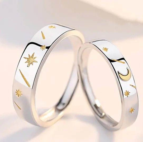 Sun moon star style ring for sun
