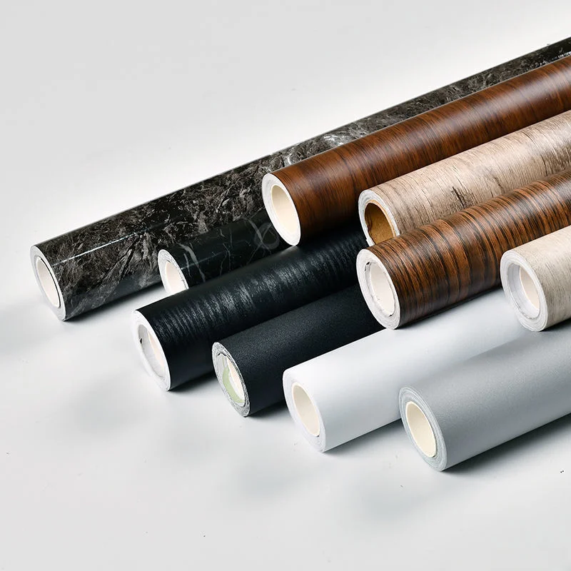

Cabinet Sticke Waterproof Wood Grain Self-Adhesive Wallpaper Wardrobe Furniture Refurbishment vinyl Peel and Stick Wallpaper