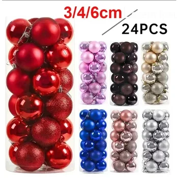 Lot de 24 boules de Noël 3/4/6 cm, déco sapin et fêtes 2025