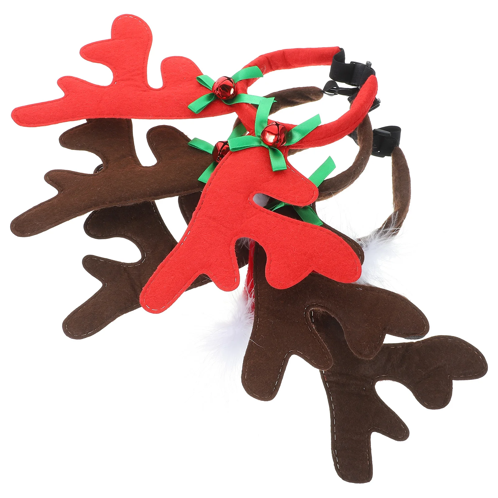 

3pcs Dog Elk Headband Christmas Reindeer Costume Puppy Dress Accessories for Xmas Theme Party
