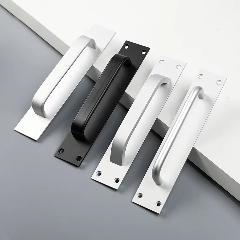 Sleek Aluminium Alloy Door Handle - Black, Silver, and White Finishes
