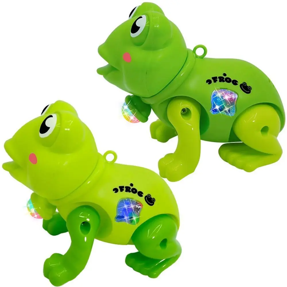 With Music Projection Electric Frog Educational Cartoon Frog Electric Pull Rope Frog Toys Reusable Plastic Classic