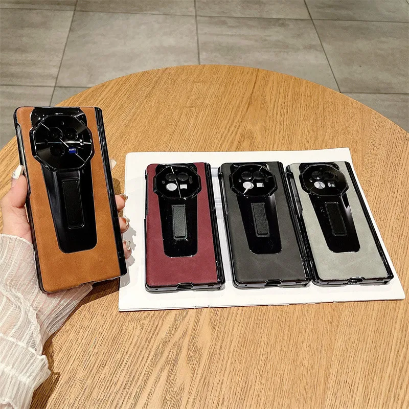 

Роскошный Матовый чехол из искусственной кожи для VIVO Fold3 Pro Fold3 с шарнирным кронштейном, защитный чехол для телефона с защитой экрана