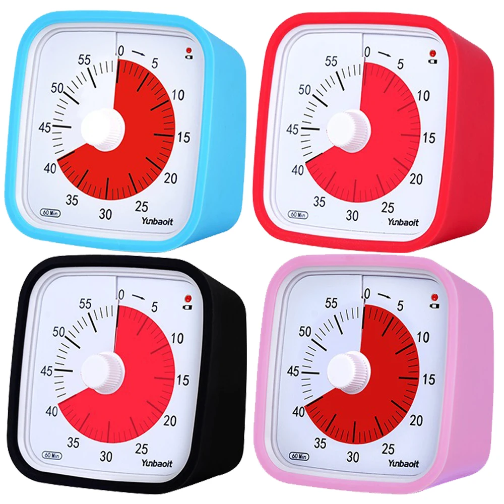 

Analog Visual Cube Timer 60Min Countdown Cooking Timer Digital Time Management Tool for Children Adults Kitchen Shower Timer