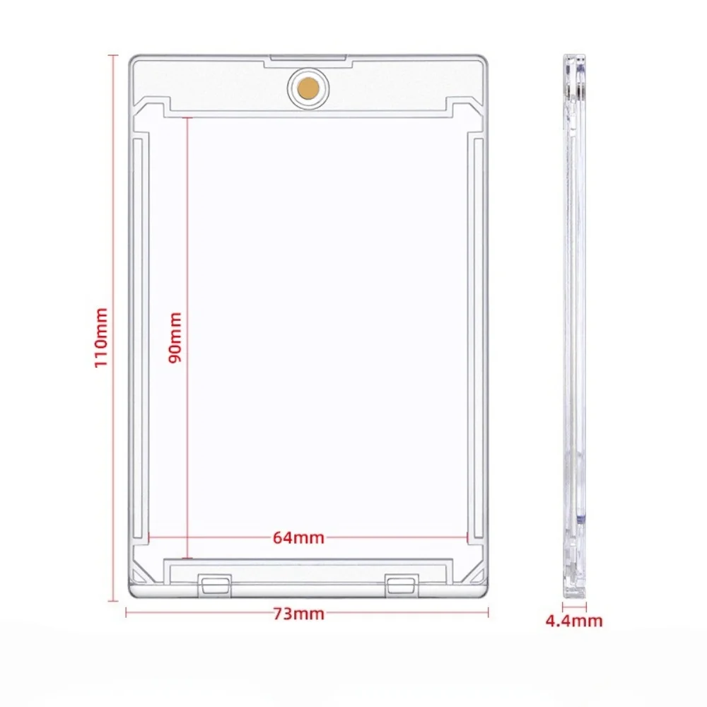 10PCS Magnetic Cards Holder 35PT Hard Plastic Storage Boxes Uv-Resistant Acrylic Card Holders for Collectors Display Box