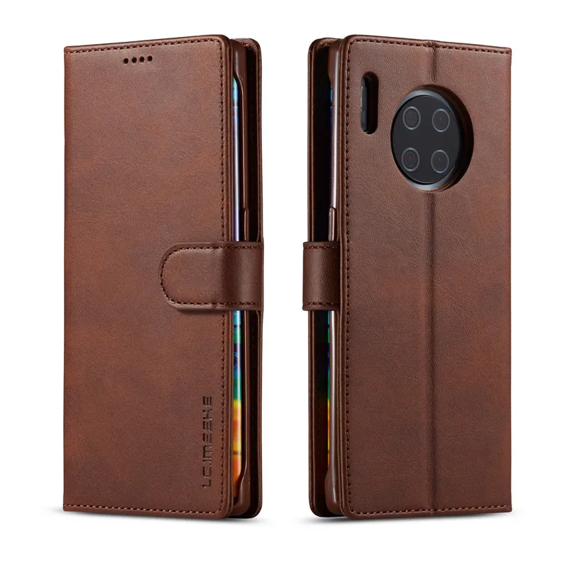 

Fashion Luxury Leather Wallet Flip Case For Huawei Mate 30Pro 30 Cover back Magnetic with Card Holder Bag Protective Phone Case