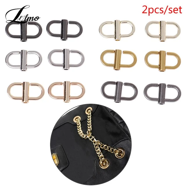 2Pcs Adjustable Metal Buckle Clip Handbag Chain Strap Length Shorten Bag  Accessories Wholesale 5 Colors - AliExpress
