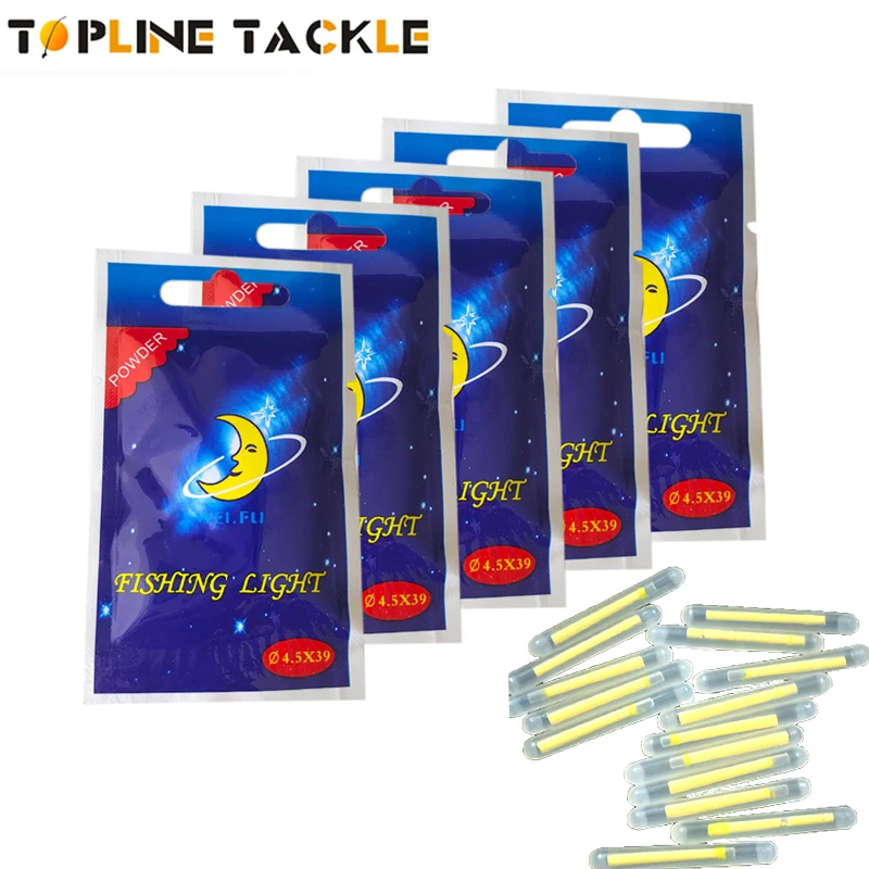 5Pack 3.0mm/4.5mm Fishing Light Stick Dark Glow Sticks Night Float Bobber Fluorescent Lightsticks For Tackle |