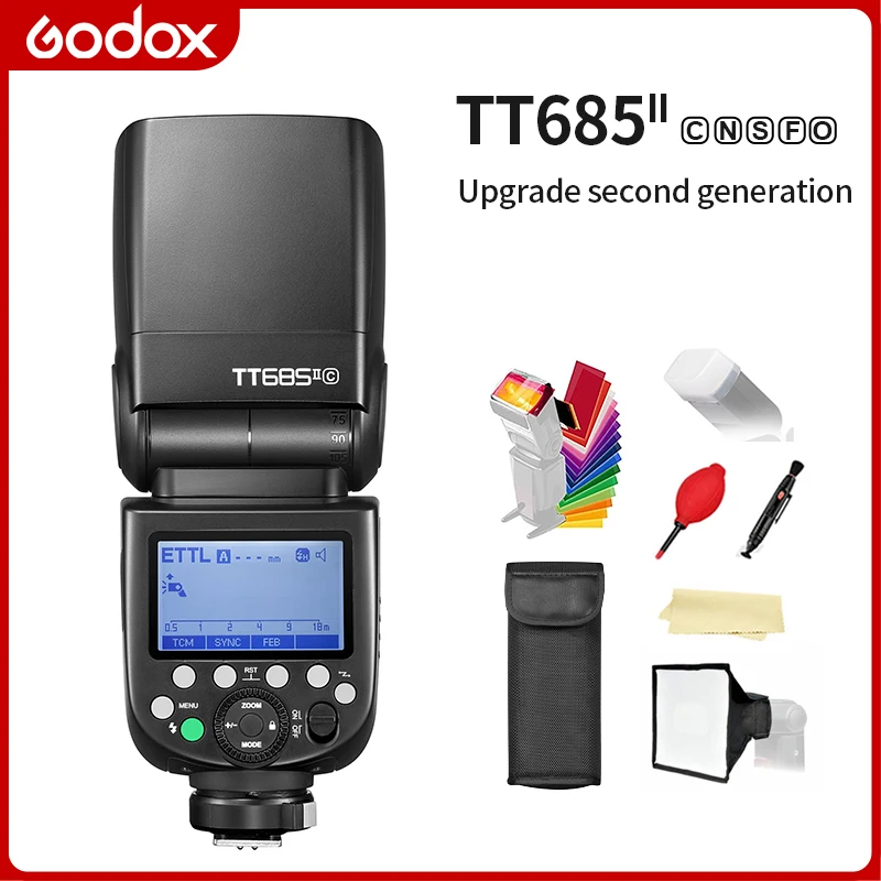 

Godox TT685II Flash for Canon Nikon Sony Fuji Olympus Speedlight Camera Flash for Photography High Speed TTL
