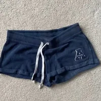 Summer New American Fashion Lace Up Shorts Y2k Punk Letter Embroidery Design All Macth Casual Short Pant Vintage Sweapant Shorts