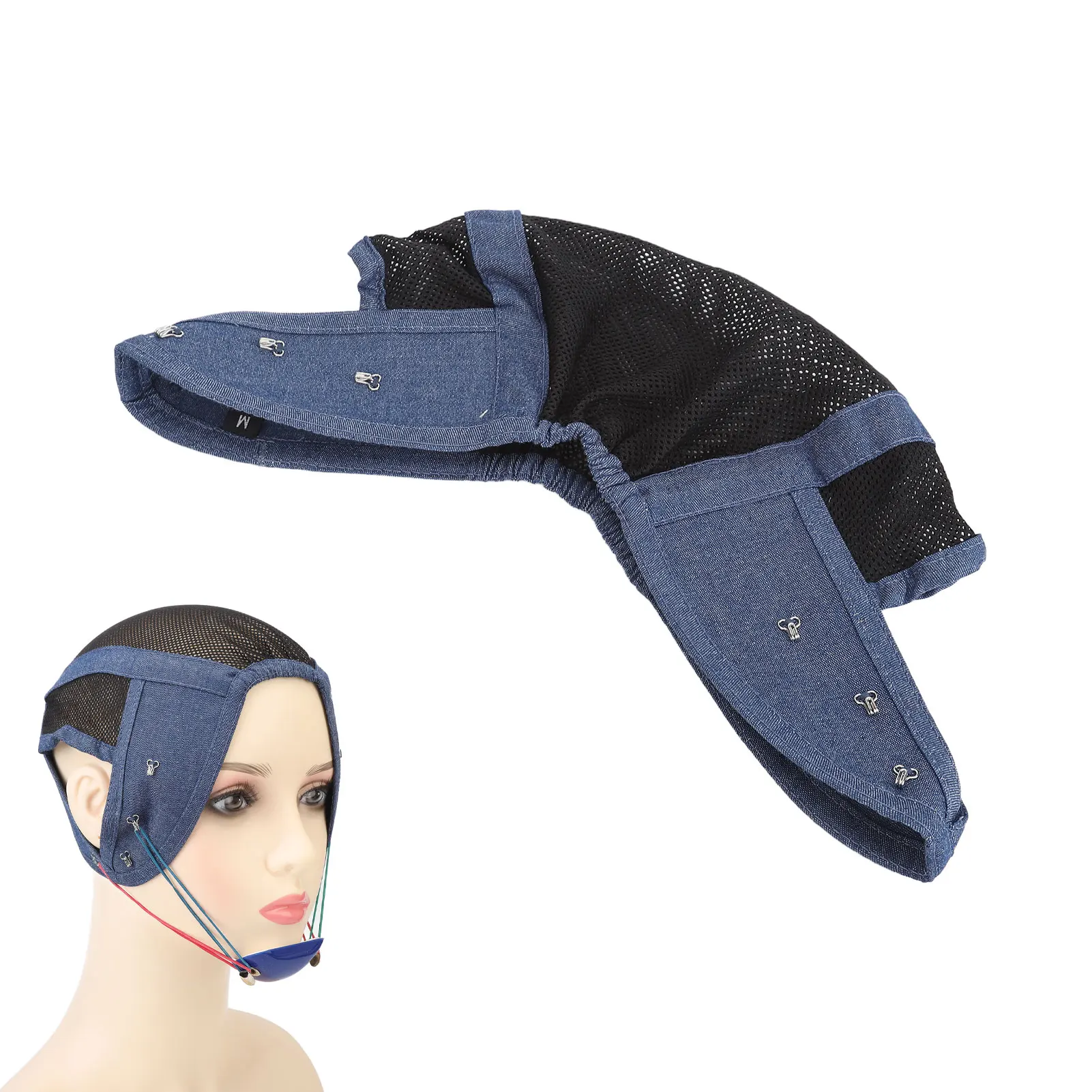 Dental Orthodontic  Head Cap Dental Underbite Correct Headgear Gear Adjust Force Jaw Pad Lanyard Underbite Traction Device 4