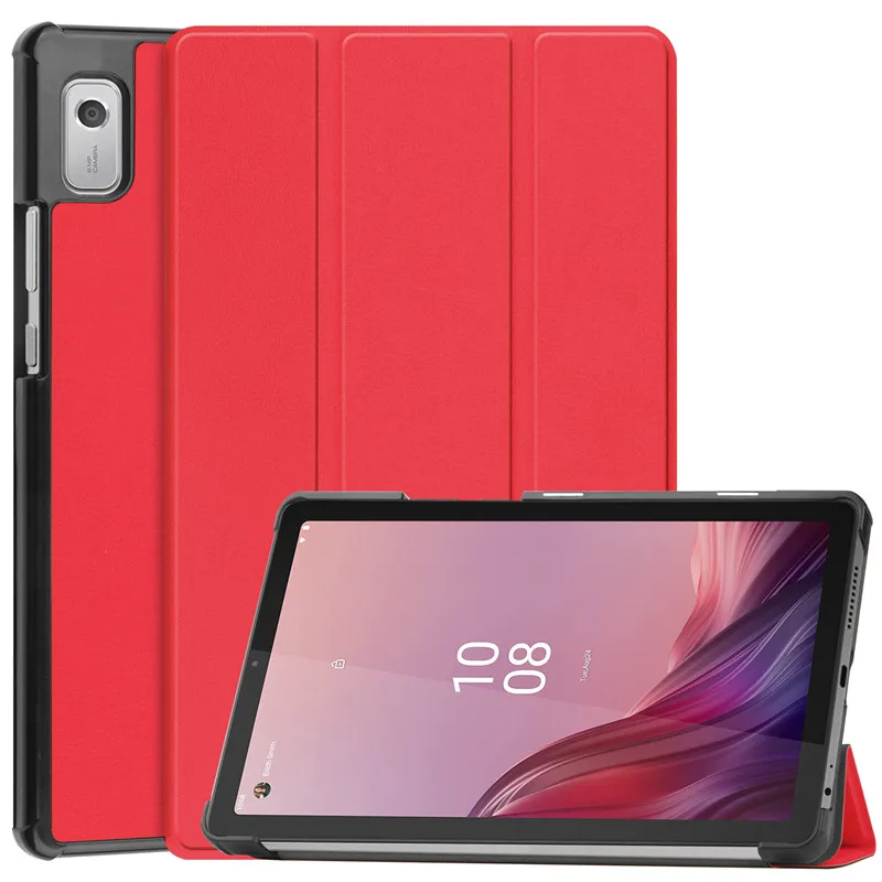 For Lenovo Tab M9 TB-310FU 9 Inch 2023 Case PU Leather Tri-Folding Stand Magnetic Flip Stand Cover For Lenovo Tab M9 Tablet_voghion.com