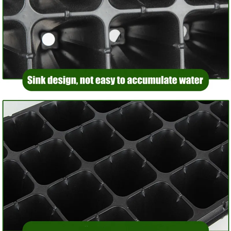 5Pcs 50 Cell Germination Seedling Trays Garden Starter Trays Strength Seed Germination Plant Flower Pot Nursery Grow Box Garden