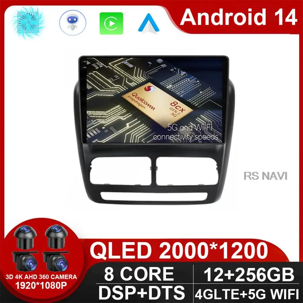 

Android 14 Carplay Auto WlFl+4G for Fiat Doblo 2010 - 2015 Car Radio MultimediaVideo Player Navigation Head Unit BT GPS DPS