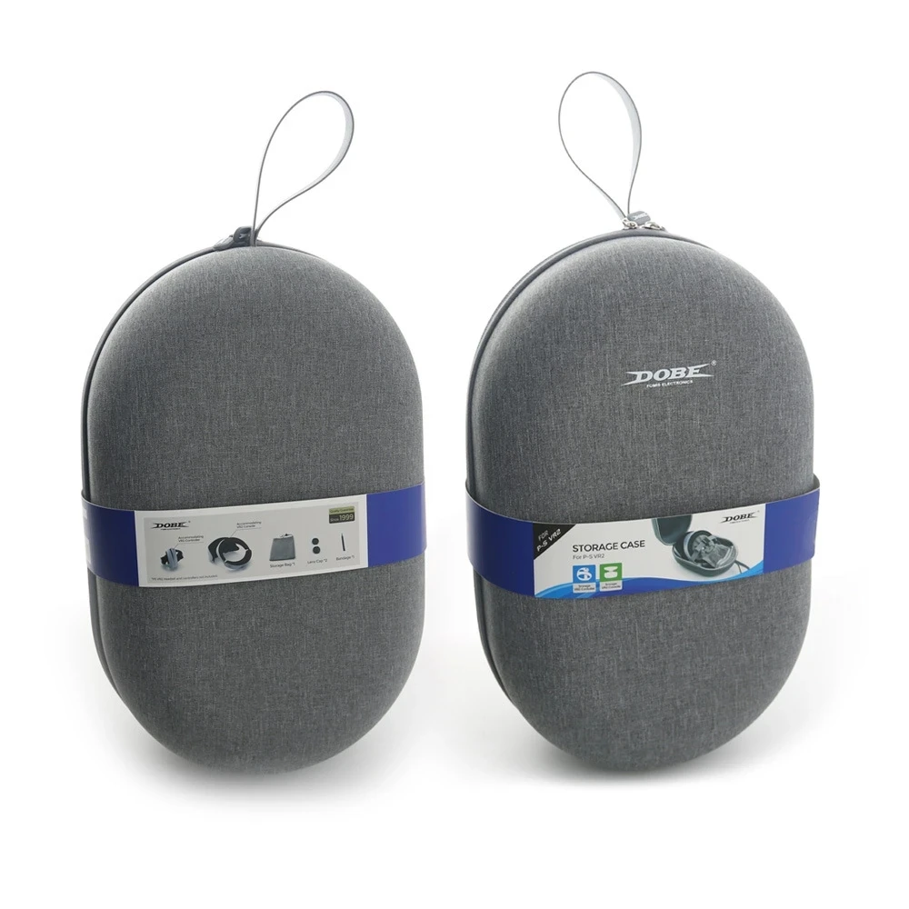 

Tp5-2521 Portable Suitcase Zipper Storage Bag Vr Helmet Handle Travel Carrying Case Compatible For Ps Vr2