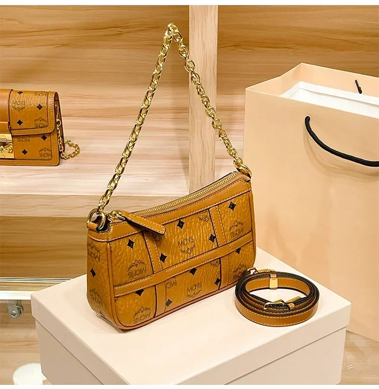 

Luxury Brand Fashion M Family High-end Texture Underarm Bag Minimalist Niche Chain Single Shoulder Crossbody Mahjong Bag