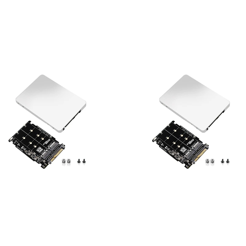 

2X M.2 SSD к адаптеру U.2 2 в 1 M.2 Nvme и SATA-Bus NGFF SSD к PCI-E U.2 SFF-8639 адаптер Pcie M2 конвертер, с корпусом