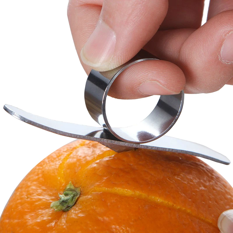 2pcs Orange Peelers Stainless Steel Portable Easy Open Orange Peeler