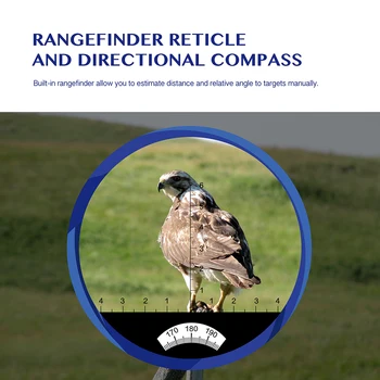 Marine Binoculars 10x50 Waterproof Binoculars with Rangefinder Compass BAK4 Prism FMC Lens for Birdwatching Hunting Boating 5