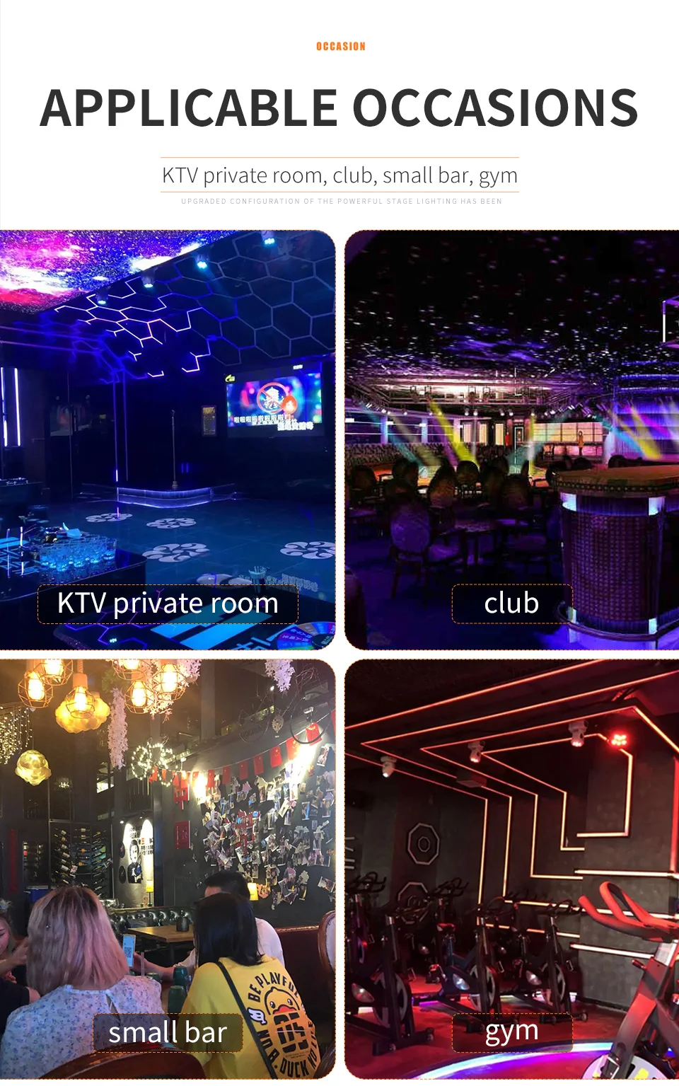 LED Mini DMX 100W Moving Head Beam Light DJ Party Bar 8 Pattern Lighting Stage P
