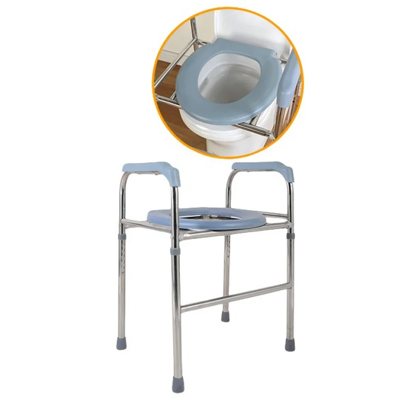 Toilet Height Booster Mobile Shelf Toilet Armrest Elderly Stool Adjustable Cushion Chair Suitable For Aging 6