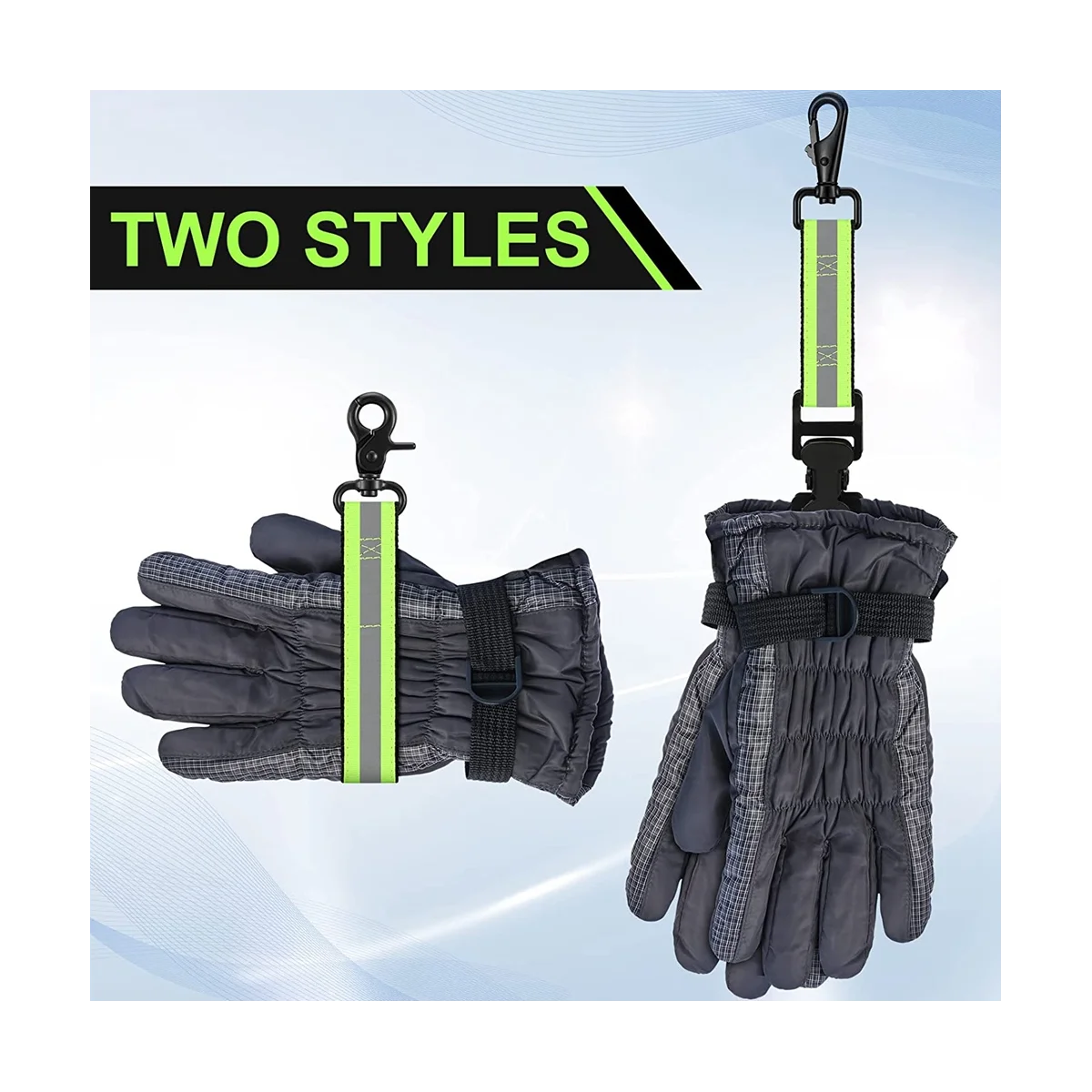 

3 Pieces Firefighter Glove Strap Safety Glove Holder Glove Clips for Firefighter Police Work Glove Belt Clip