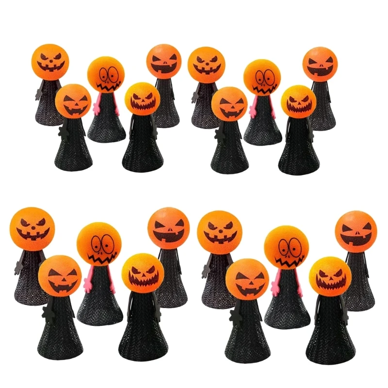 

10pcs Funny Halloween Finger Puppet Gift Pumpkins Jumping Toy for Kids Boy