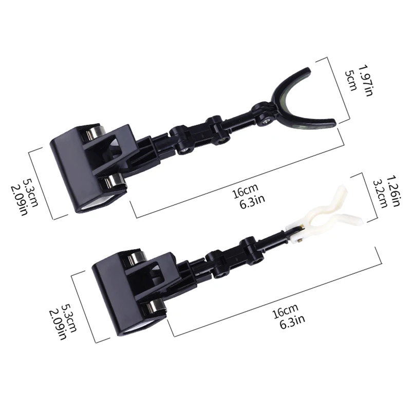 Support canne pêche 360° rotatif 2 pièces - Rack pont raft fixation anti-dérapant lumineux renforcé