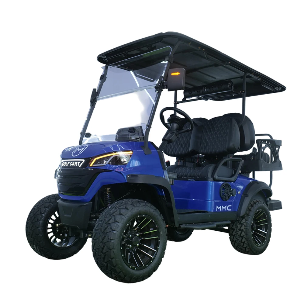 Newly Launched 4-Seater 72V 5kw AC Motor Lithium Battery Electric Hunting Golf Cart Sightseeing Bus Club Car Made In China